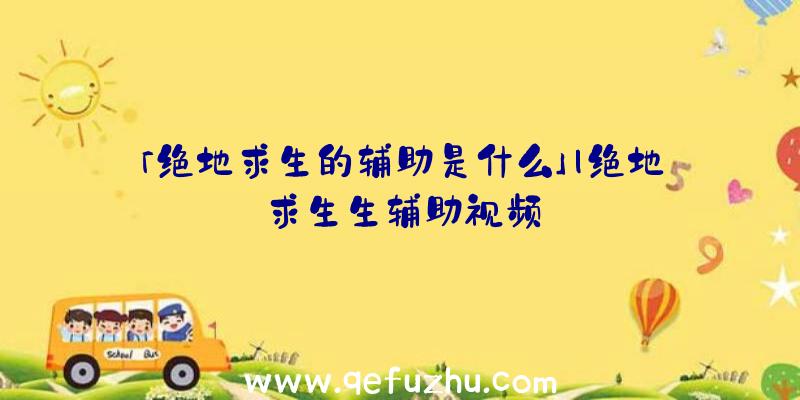 「绝地求生的辅助是什么」|绝地求生生辅助视频